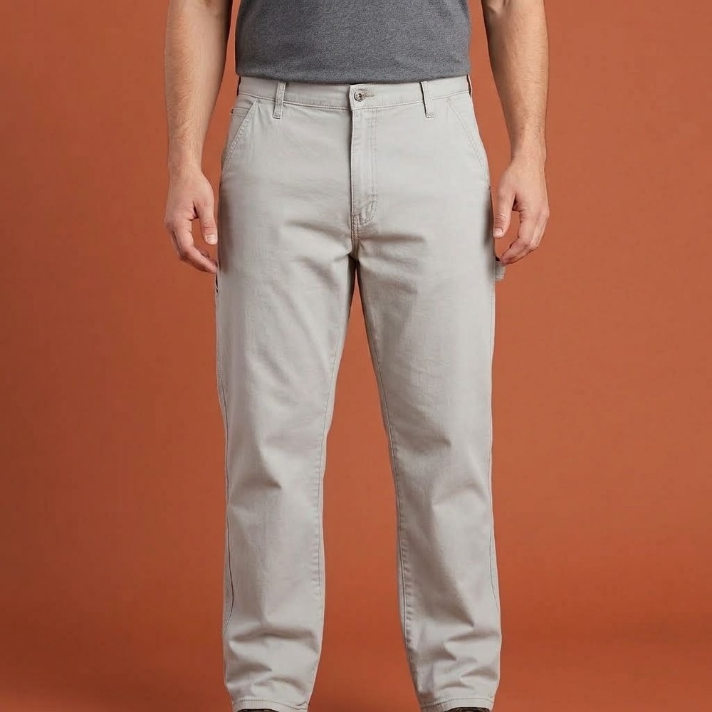 Signature by Levi Strauss Carpenter Pants Mens 38x30 Khaki Cotton EUC